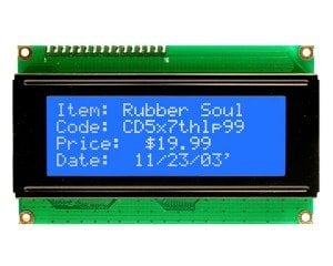 4x20 LCD Ekran, Mavi Üzerine Beyaz 2004