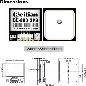 BE-880  BE880 GPS GNSS Drone  Modülü M10 GPS