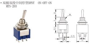 Mts-203 Toggle Switch On off On 6 Bacak