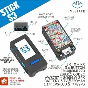 M5Stick S3 ESP32S3 Mini IoT Geliştirme Kiti