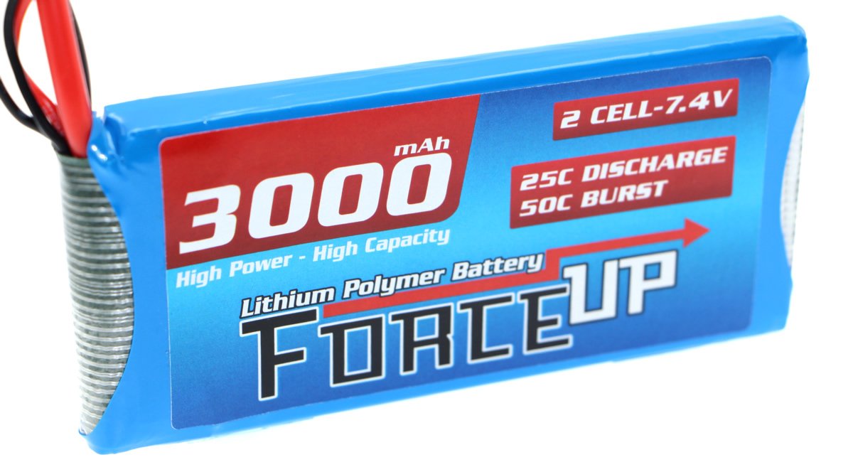 7.4V 2s Lipo Pil 3000mAh