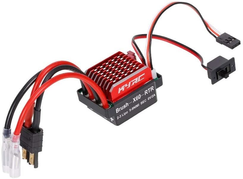 60A 2S-3S 1/10 RC Araba Fırçalı Motor ESC