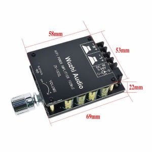 ZK-1002L 100w X 2 Mini Bluetooth 5.0 Kablosuz Stereo Amfi