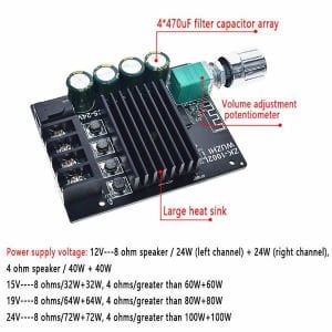 ZK-1002L 100w X 2 Mini Bluetooth 5.0 Kablosuz Stereo Amfi