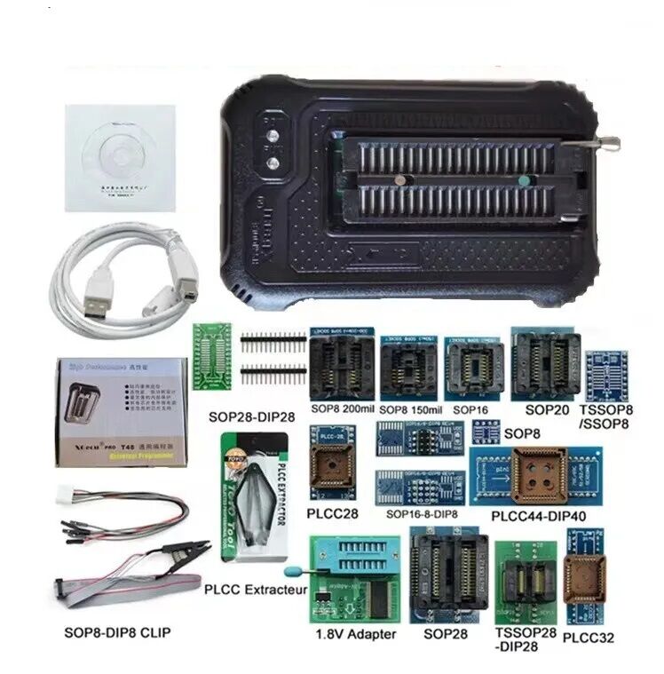 T48  USB Programlayıcı +17 Çevirici Adaptör
