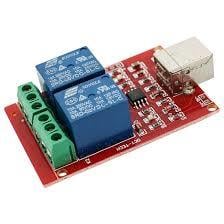 Usb Röle Kartı 2 Kanal  5V - Usb Relay 2 Way 5V