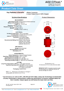 AO2 Oksijen Gaz Sensörü  ptb-18