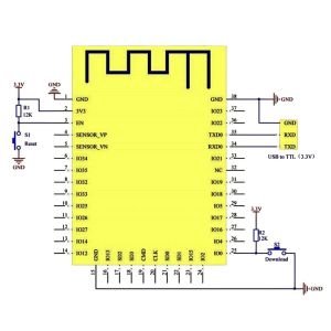ESP32-S WiFi / Bluetooth Modül (32Mbit)