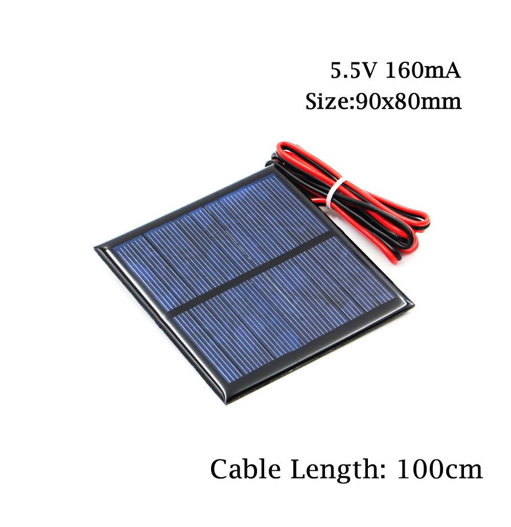 5.5v 160 Ma Güneş Paneli - Solar Pil