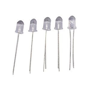 5mm Şeffaf Kırmızı LED Paketi | 10 Adet