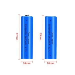 Doublepow 3.7V 1500mAh 18650 Li-ion Şarjlı Pil Başsız
