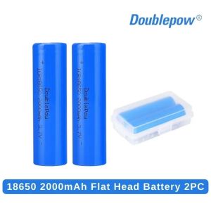 Doublepow 3.7V 2000mAh 18650 Li-ion Şarjlı Pil Başsız