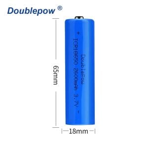 Doublepow 3.7V 2600mAh 18650 Li-ion Şarjlı Pil Başsız
