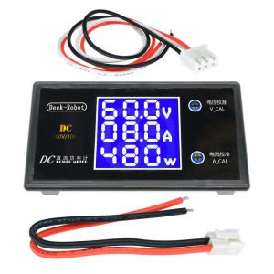 DC 0-100V 10A Digital Voltmetre Ampermetre ve Wattmetre 0-10A, 0-1000W Wattmetre Mavi Lcd