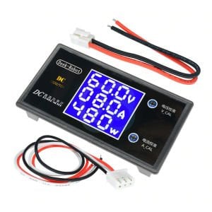 DC 0-100V 10A Digital Voltmetre Ampermetre ve Wattmetre 0-10A, 0-1000W Wattmetre Mavi Lcd