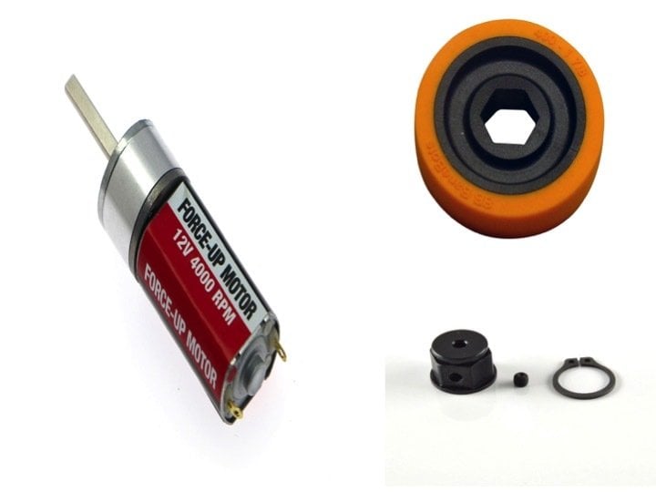 Hızlı Çizgi İzleyen Robot Motor Kiti - 4000 rpm Banebots Turuncu