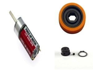 Hızlı Çizgi İzleyen Robot Motor Kiti - 4000 rpm Banebots Turuncu