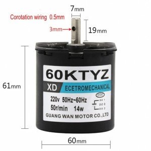 220v 60 Rpm Ac Senkron Motor 14W