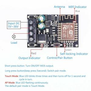 Sinilink ESP-12F WIFI 5-36V Uzaktan Kontrol Modülü XY-WFMS