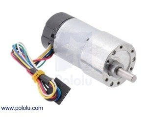 Enkoderli 350 rpm Motor 12V 37mm 30:1  -  Metal Gearmotor 37Dx68L mm with 64 CPR Encoder