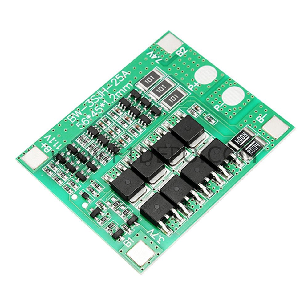 3S 25A LiPo Pil Balans Devresi - Modülü 18650 Pil Şarj Cihazı
