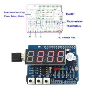 Arduino Rtc Saat Shield Tm1636 - Arduino Clock Shield Rtc ds1307