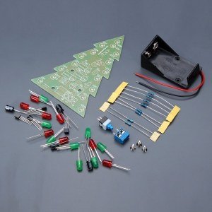 Renkli Işıklı Yılbaşı Çam Ağacı Kiti - Christmas Flash Led Electronic DIY Learning Kit