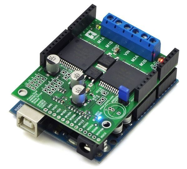 VNH5019 Arduino Uyumlu Çift Motor Sürücü Kartı - Dual VNH5019 Motor Driver Shield for Arduino)