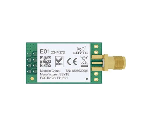 EBYTE NRF24L01P 2.4 - 2.525 GHZ E01-2G4M27D 5Km