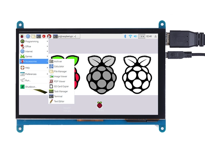 Raspberry Pi 7'' inch  800x480 touch  HDMI  RESiSTiVE